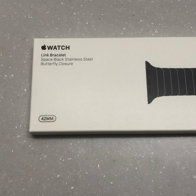 Apple(アップル)の純正 未開封　apple watch  42mm ブラック リンクブレスレット メンズの時計(金属ベルト)の商品写真