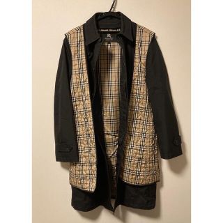 バーバリーブラックレーベル(BURBERRY BLACK LABEL)のバーバリーブラックレーベル ステンカラーコート ブラック ノバチェック ライナー(ステンカラーコート)