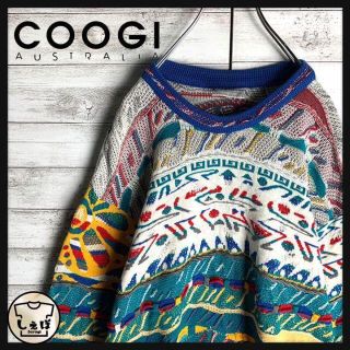 クージー(COOGI)の【希少デザイン】クージー☆立体3D総柄ニット　90s 人気サイズ　入手困難　美品(ニット/セーター)