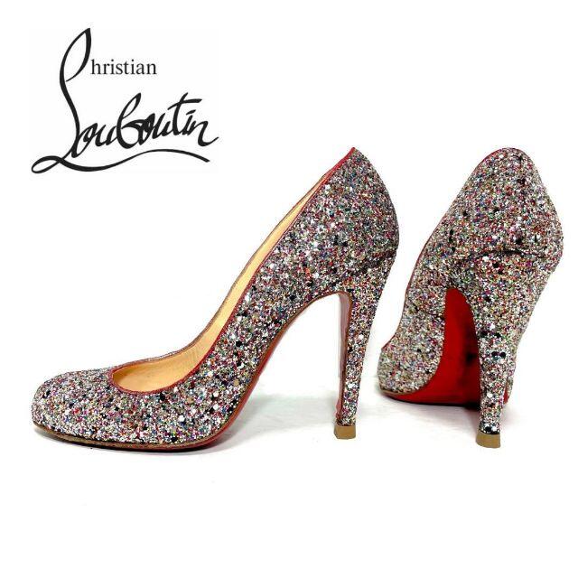 Christian Louboutinルブタン 37 1/2 グリッターパンプス 【超歓迎され