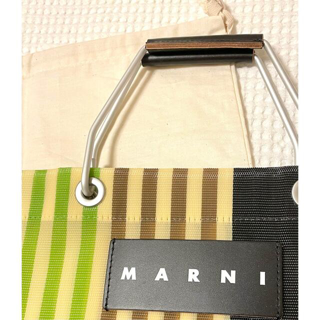 Marni(マルニ)のマルニ ストライプバッグミニ 未使用！阪急阪神オンライン購入 レディースのバッグ(トートバッグ)の商品写真