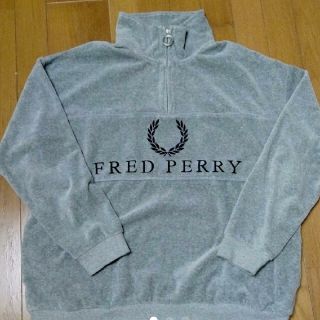 フレッドペリー(FRED PERRY)のフレッドペリー別注　90sロゴ ベロアハーフジップ メンズ トップス(パーカー)