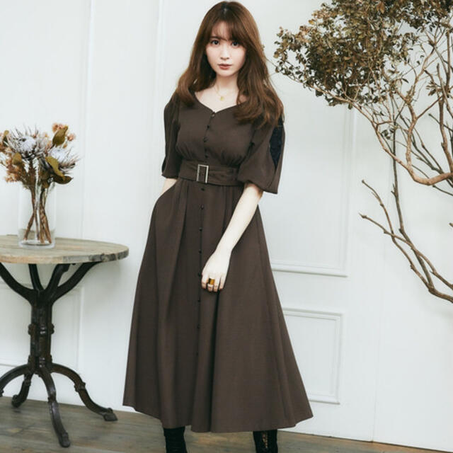 SNIDEL - herlipto Inner Lace Sleeve One-Pieceの通販 by Coco& ...