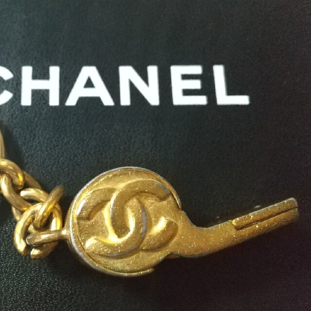 希少価値☆CHANEL ヴィンテージシャネル ホイッスル チャーム ゴールドアクセサリー