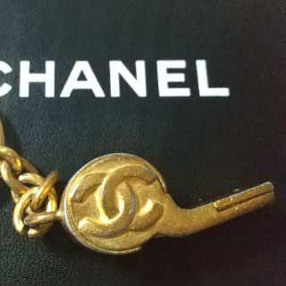 シャネル(CHANEL)の希少価値☆CHANEL ヴィンテージシャネル ホイッスル チャーム ゴールド(チャーム)