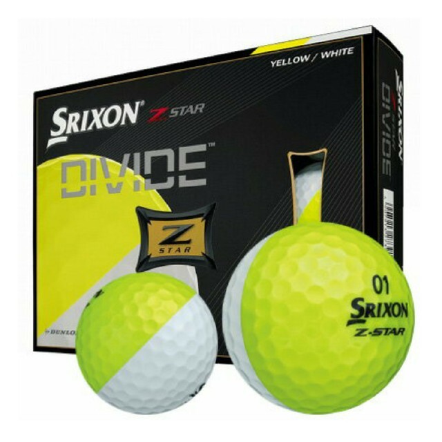 スリクソン ゴルフボール Z-STAR  DIVIDE ディバイド 白×黄 1ダ