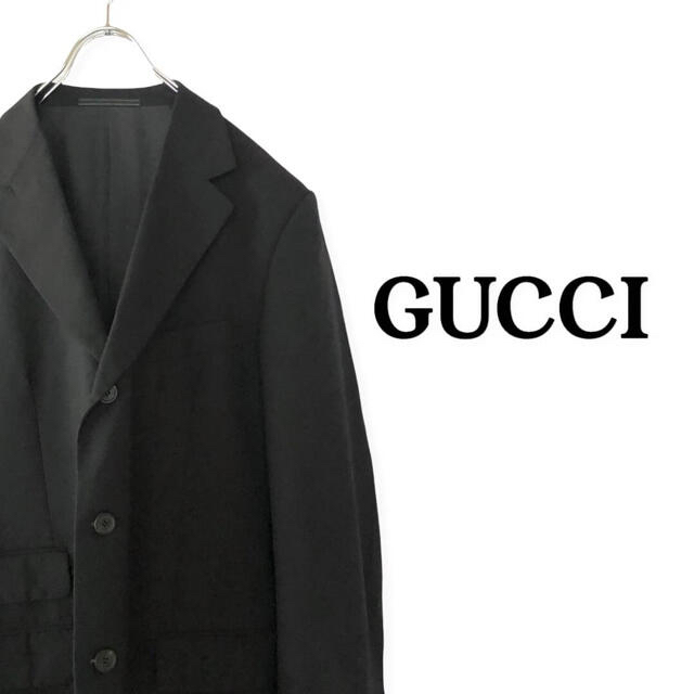 Gucci(グッチ)のGUCCI グッチ テーラードジャケット メンズ ブラック系 メンズのジャケット/アウター(テーラードジャケット)の商品写真