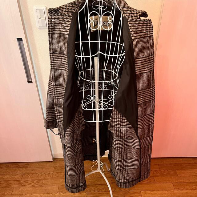 新品♡ヘルノ♡HERNO♡グレンチェックバルカラーコート♡ウールコート