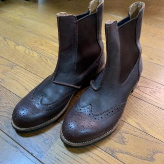 ドクターマーチン(Dr.Martens)の美品　KISCO　本革　サイドゴア　ブーツ　ブラウン　ショートブーツ(ブーツ)