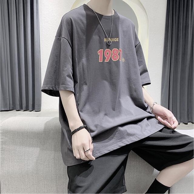 ZARA(ザラ)の【送料無料】ユニセックスTシャツ 1997 1987 韓国 ストリート 服 夏 メンズのトップス(Tシャツ/カットソー(半袖/袖なし))の商品写真