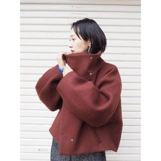 ローズバッド(ROSE BUD)のmici アウター　完売　ウール　ショートコート　ブラウン　rosebud(ピーコート)