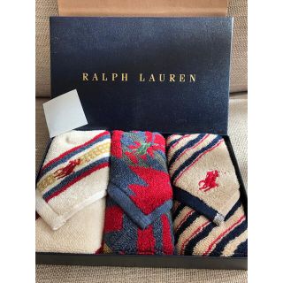 ポロラルフローレン(POLO RALPH LAUREN)のRALPH LAURENハンカチ×3枚　ギフトボックス入り！(ハンカチ/ポケットチーフ)