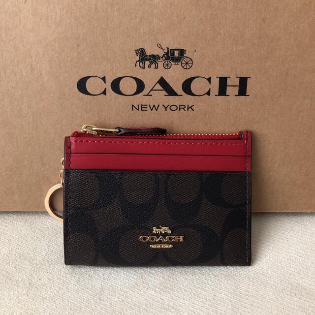 COACH - タグ付き新品☆COACH コーチ レザー コイン パス IDケース リング付きの通販 by コロン's shop|コーチならラクマ