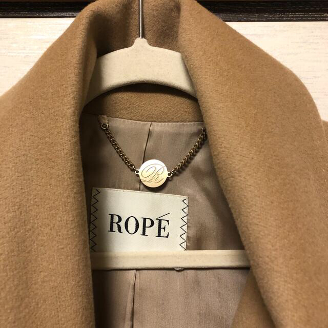 ROPE’(ロペ)のロペ　コート　カシミア混　キャメル　36サイズ レディースのジャケット/アウター(ロングコート)の商品写真