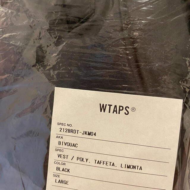 W)taps(ダブルタップス)の送料込 21AW Wtaps ビバーク ダウン ベスト 黒 メンズのジャケット/アウター(ダウンベスト)の商品写真