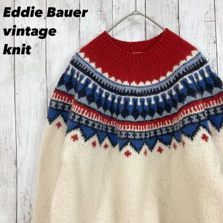 エディーバウアー(Eddie Bauer)の【好配色！】Eddie Bauerエディーバウアー　ノルディックニットセーターM(ニット/セーター)