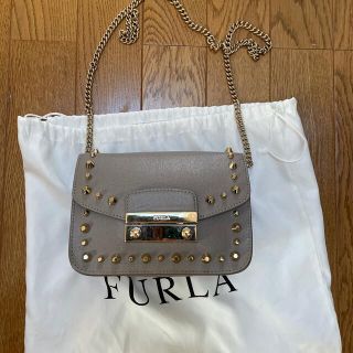 フルラ(Furla)のFURLA フルラ　美品メトロポリス　スタッズチェーンショルダーバッグ　サッピア(ショルダーバッグ)