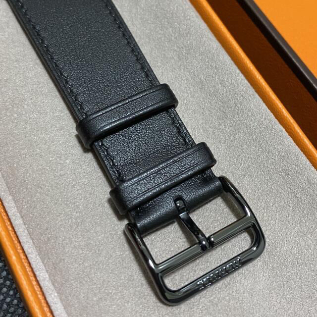 Apple Watch HERMES 44mm レザー バンド 黒 レザーベルト Apple Watch HERMES 44mm レザー バンド 黒 レザーベルト
