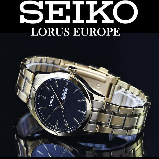 SEIKO(セイコー)のセイコーLORUS豪華ゴールド＆ブラック 視認性高く飽きの来ない王道 メンズの時計(腕時計(デジタル))の商品写真