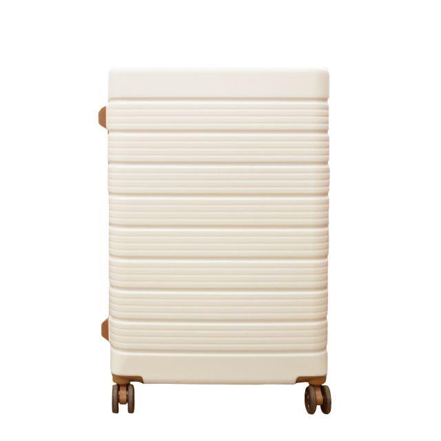 キャリーケース ホワイト Mサイズ 新品 拡張機能付き レディースのバッグ(スーツケース/キャリーバッグ)の商品写真