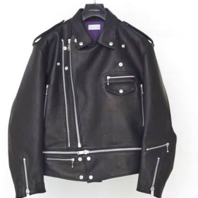 JOHN LAWRENCE SULLIVAN(ジョンローレンスサリバン)のLITTLE BIG Double Leather Riders Jacket  メンズのジャケット/アウター(ライダースジャケット)の商品写真