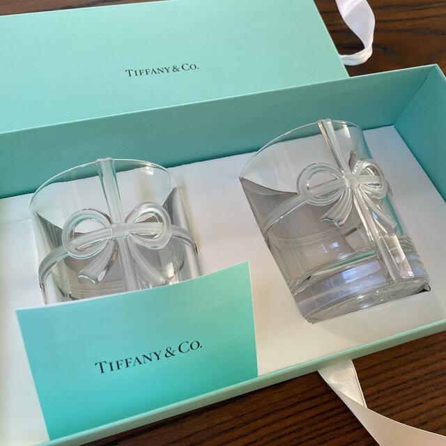 ティファニー TIFFANY＆Co ボウ グラス セット コップ ペアグラスキッチン/食器