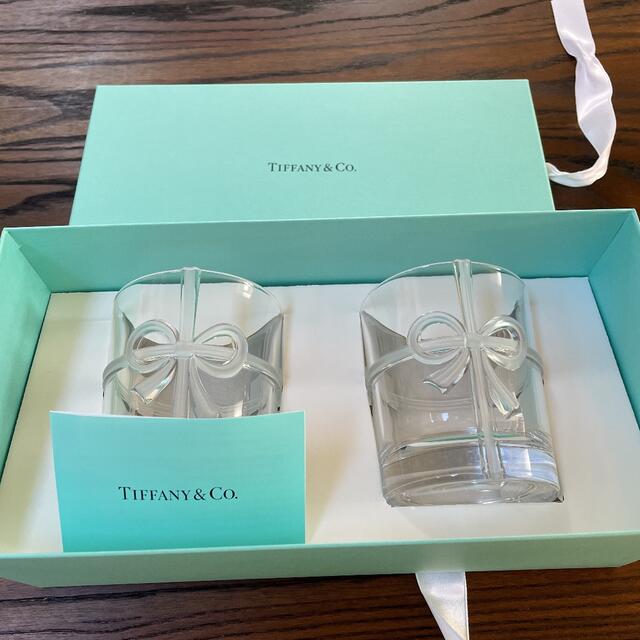 Tiffany & Co.(ティファニー)のティファニー TIFFANY＆Co ボウ グラス セット コップ ペアグラス  インテリア/住まい/日用品のキッチン/食器(グラス/カップ)の商品写真