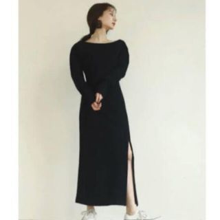 トゥデイフル(TODAYFUL)のlouren sweat slit onepiece スウェットスリットワンピ(ロングワンピース/マキシワンピース)