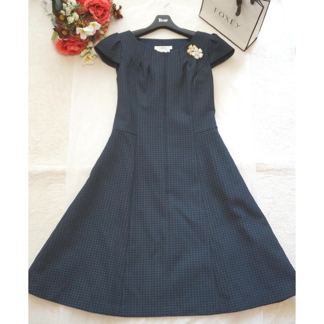 René - 極美品♡ルネ♡ジャガードワンピースの通販 by ♡|ルネならラクマ