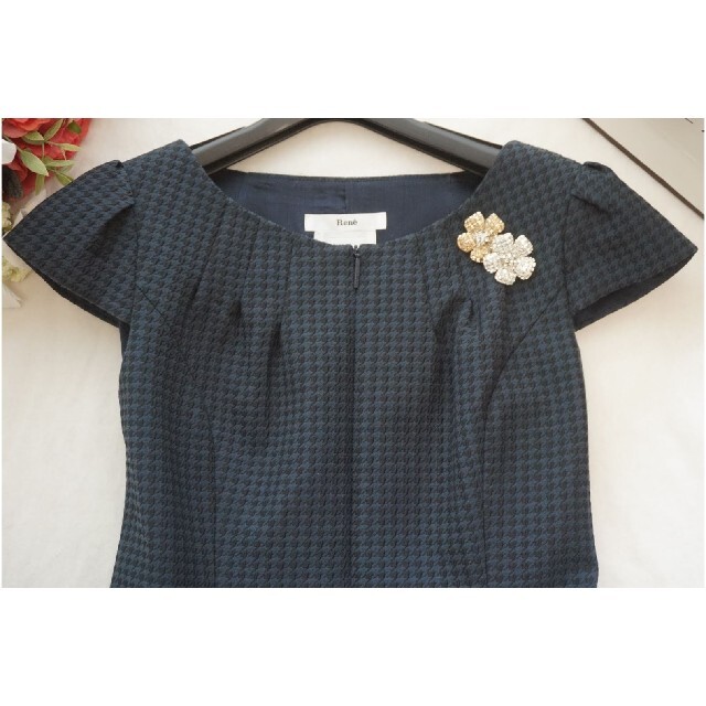 René - 極美品♡ルネ♡ジャガードワンピースの通販 by ♡|ルネならラクマ