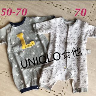 バディーリー(Buddy Lee)のUNIQLO BABY Lee キルトカバーオール　ロンパース　2枚(ロンパース)