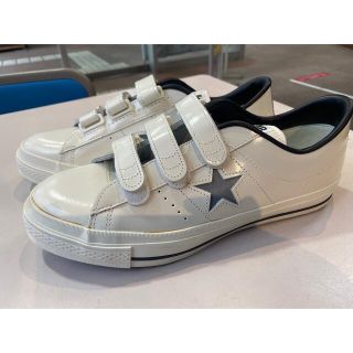 コンバース(CONVERSE)の日本製 コンバース ワンスター ベルクロ 白×銀 28センチ(スニーカー)