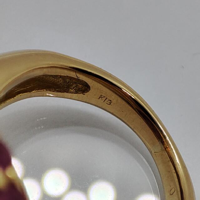 K18 ルビー 　リング　神楽坂宝石 レディースのアクセサリー(リング(指輪))の商品写真