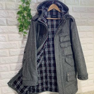 バーバリーブラックレーベル(BURBERRY BLACK LABEL)のバーバリーブラックレーベル 羊毛68% ウールコート グレー L ノバチエック(その他)