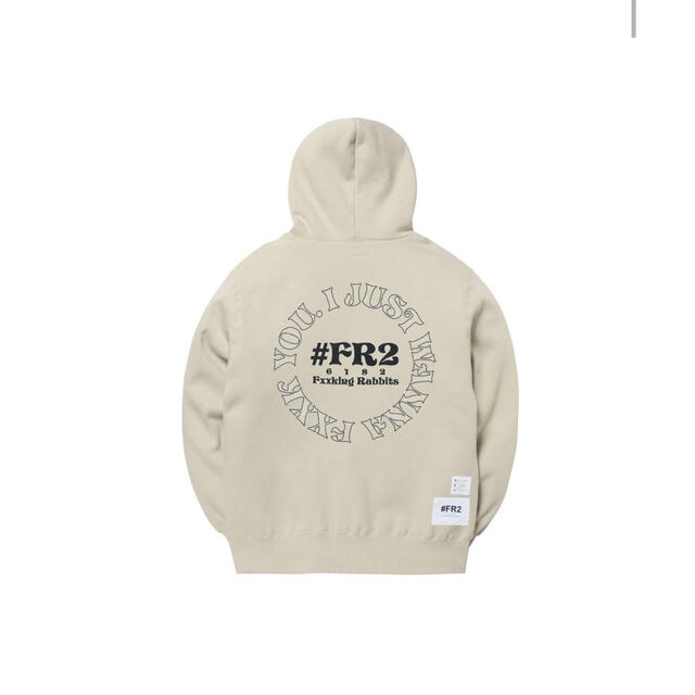 Circle Logo Zip up Hoodie #FR2 ベージュ