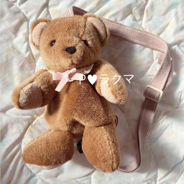 Teddy bear shoulder pouch vintage | フリマアプリ ラクマ