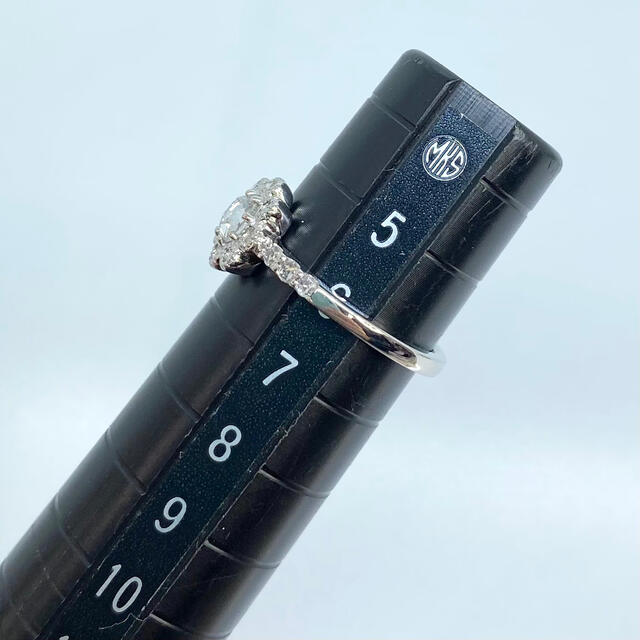 【JA-1186】K18WG 天然ダイヤモンド（ローズカット）リング レディースのアクセサリー(リング(指輪))の商品写真