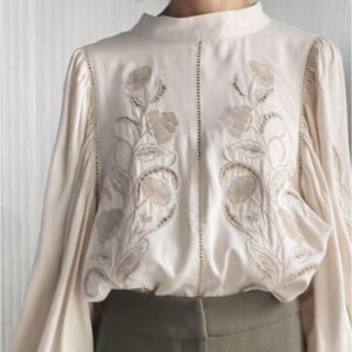 Ameri VINTAGE - Ameri◇LADY EMBROIDERY PUFF BLOUSE ...