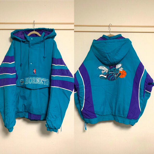 STARTER 90s アノラックパーカー NBA HORNETS ホーネッツ