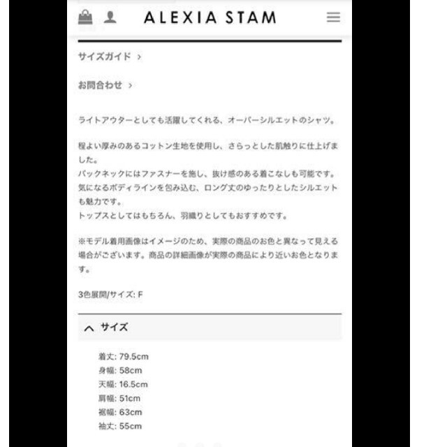 ALEXIA STAM(アリシアスタン)のALEXIA STAM Back Zip Oversized Shirt レディースのトップス(Tシャツ(長袖/七分))の商品写真