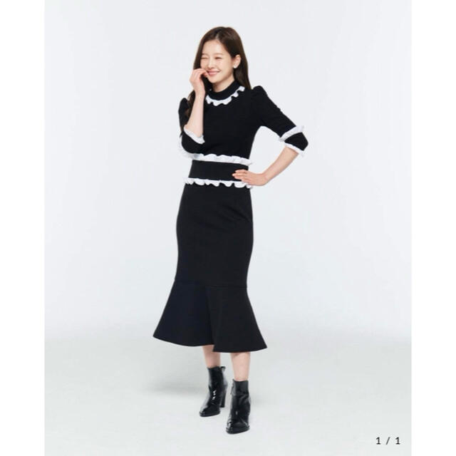 ★新品★JILTU petit frill long skirt black 1