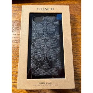 コーチ(COACH)の美品‼️iPhone8カバー　COACH ブラック(iPhoneケース)