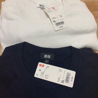 ユニクロ(UNIQLO)のユニクロ　ウォッシャブルコットンメリノクルーネックセーター サイズ　XL(ニット/セーター)