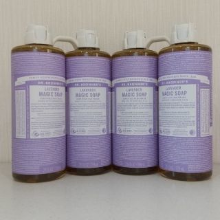 ドクターブロナー(Dr.Bronner)のドクターブロナー  マジックソープ  ラベンダーの香り 739mI  ×  4本(ボディソープ/石鹸)