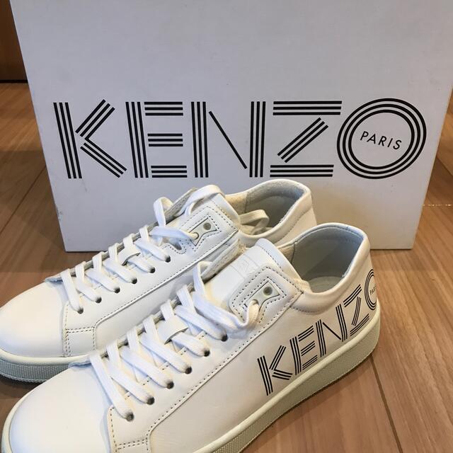 【値下げしました】新品　KENZO  Tennix  白　レザー　スニーカー　③