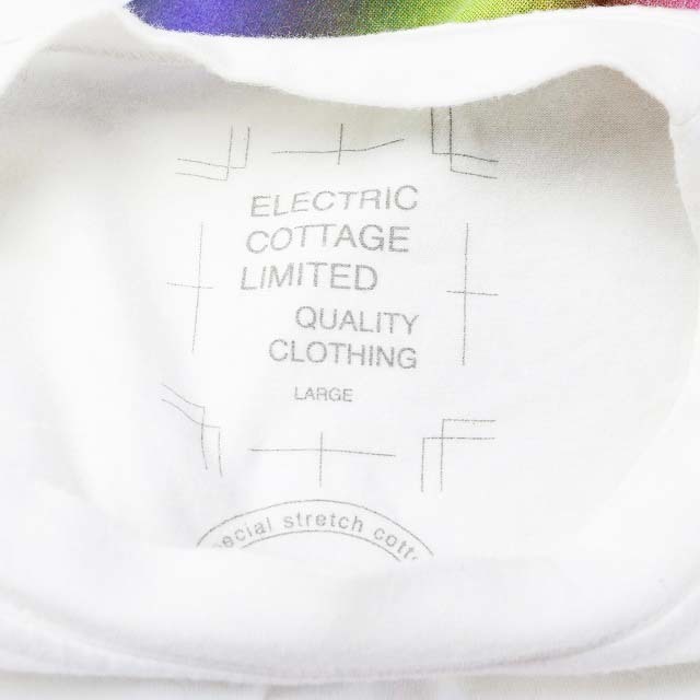 ELECTRIC COTTAGE(エレクトリックコテージ)のエレクトリックコテージ Tシャツ カットソー Uネック コットン 半袖 L 白 メンズのトップス(Tシャツ/カットソー(半袖/袖なし))の商品写真