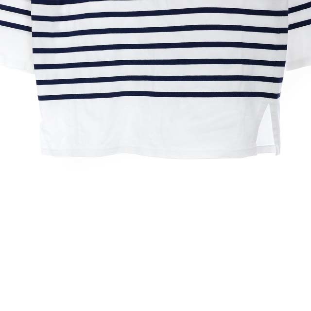 SAINT JAMES(セントジェームス)のセントジェームス バスクシャツ カットソー ボーダー 七分袖 M 白 紺 メンズのトップス(その他)の商品写真
