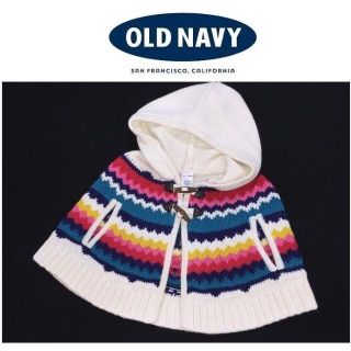 オールドネイビー(Old Navy)のOLDNAVYオールドネイビー♡ニットポンチョコート12-18Ｍ女の子男の子兼用(コート)