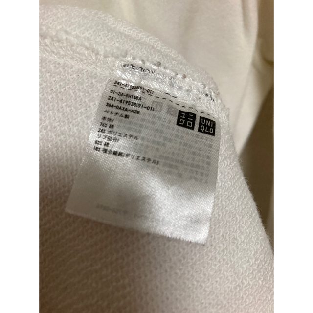 UNIQLO(ユニクロ)のクニタン様専用★ソフトタッチクルーネックT +白パーカー レディースのトップス(Tシャツ(長袖/七分))の商品写真