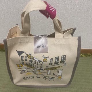 カルディ(KALDI)のカルディ　紅茶の日バック　猫　抜き取りなし(トートバッグ)